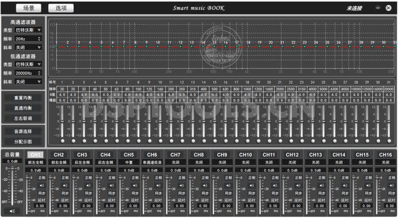 诗芬尼SinfoniBO16【2.0新款】的专用电脑DSP调音软件