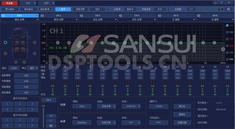 山水SansuiSDS5810的专用电脑DSP调音软件