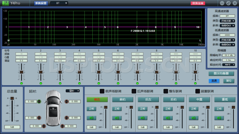 8音度8YINDUY4Pro的专用电脑DSP调音软件