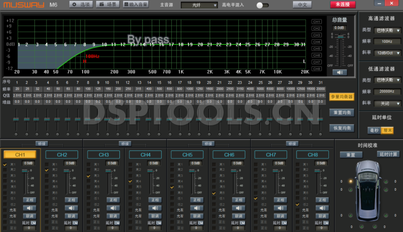 乐与路MuswayDSP68PRO的专用Window电脑DSP调音软件