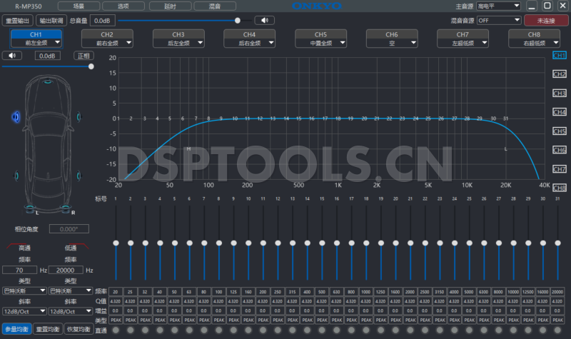 安桥OnkyoR-MP350的专用Window电脑DSP调音软件