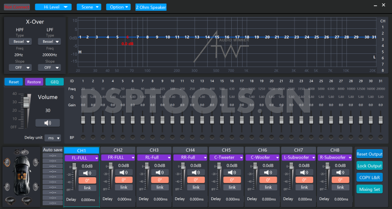 AudioWinnerE48.4D的专用Window电脑DSP调音软件