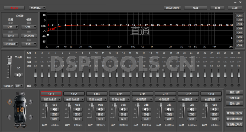 AudioWinnerS68.6D的专用Window电脑DSP调音软件