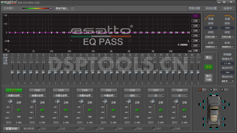 ESATTOMA-D4-MKII的专用Window电脑DSP调音软件