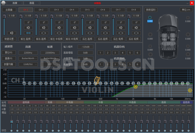 小提琴VIOLINVA480的专用电脑DSP调音软件