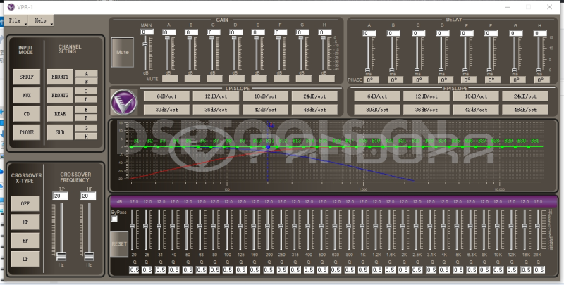 VENOMV牌VPR1的专用电脑DSP调音软件
