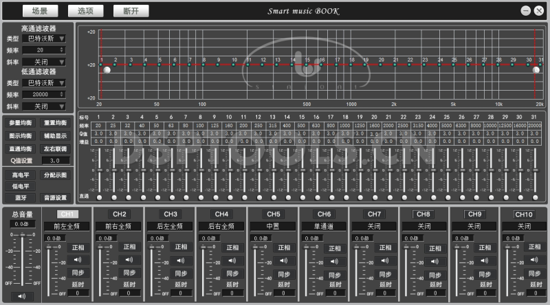 诗芬尼SinfoniBO8PLUS的专用电脑DSP调音软件
