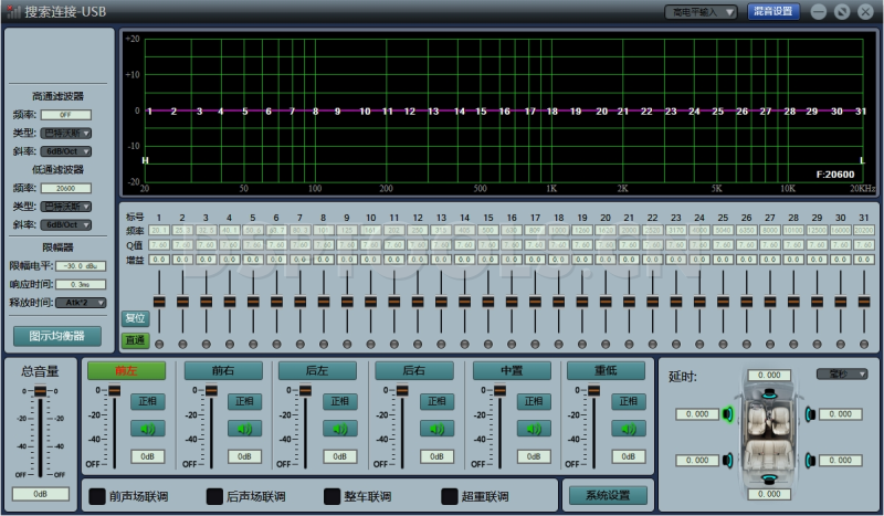 帝客大黑DIECOCKT30G的专用电脑DSP调音软件