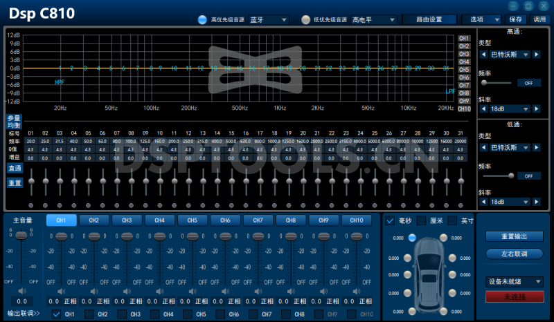 禾弦BRNENSTC810的专用电脑DSP调音软件