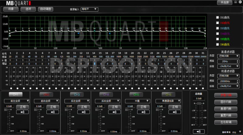 MBQUART歌德MBQMB-DSP4.65的专用电脑DSP调音软件