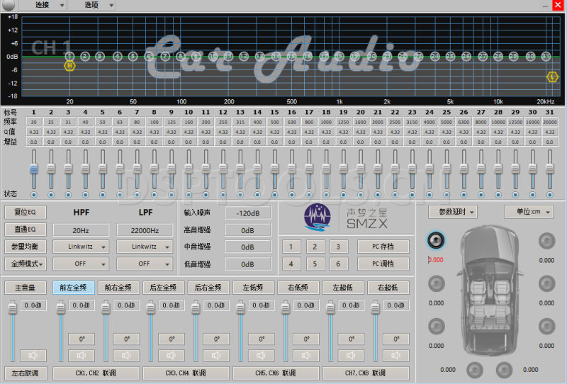 声梦之星SMZXbj-31的专用电脑DSP调音软件