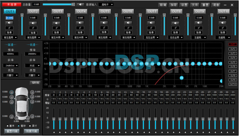 声梦之星SMZXOTG-810U的专用电脑DSP调音软件