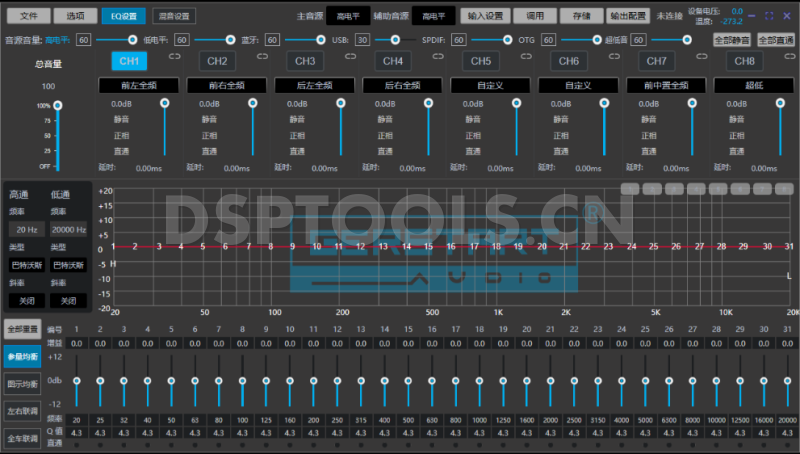 古桐GERSTARTGT-880的专用电脑DSP调音软件