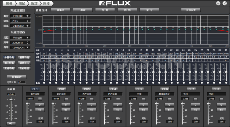 佛伦诗FLUXMaster7的专用电脑DSP调音软件