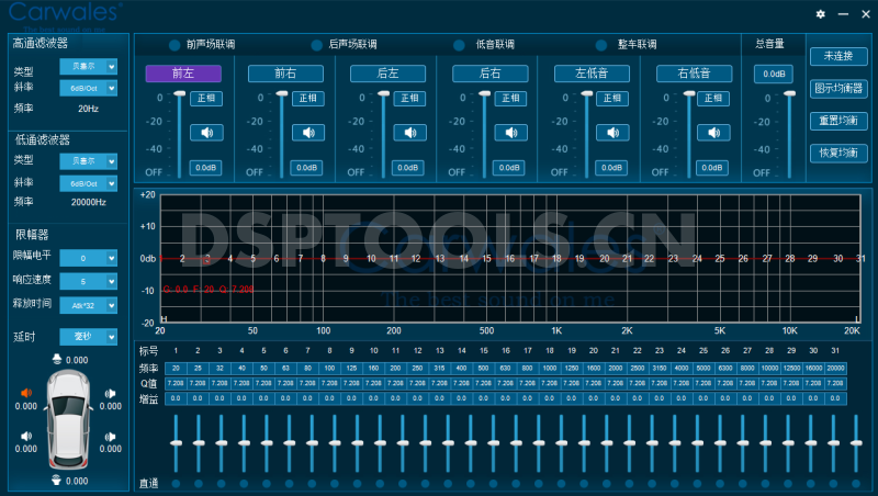 卡威士CarwalesDSP42的专用电脑DSP调音软件