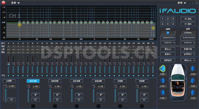 iFAUDIOX6的专用电脑DSP调音软件