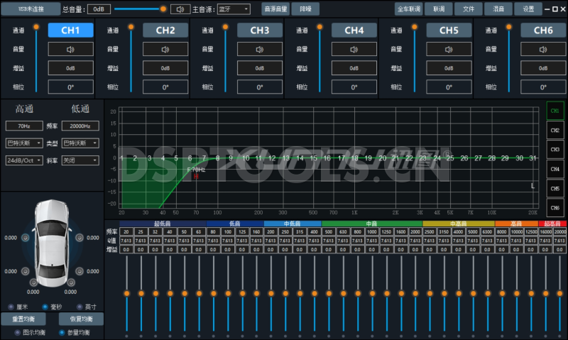 迅图XUNTUGD460Pro的专用电脑DSP调音软件