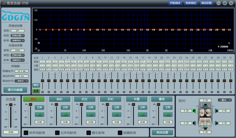 戈顿GDGSNDSP-6S的专用电脑DSP调音软件