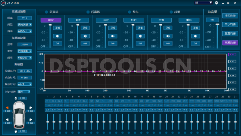 威格VE Audio2X-2的专用电脑DSP调音软件
