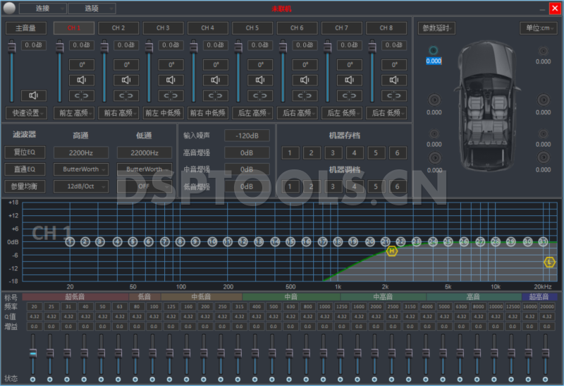 好莱坞HollywoodT80的专用电脑DSP调音软件