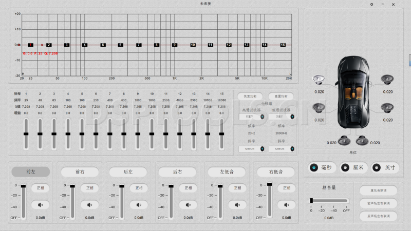 哈雷斯HANOISEDSP41-6的专用电脑DSP调音软件