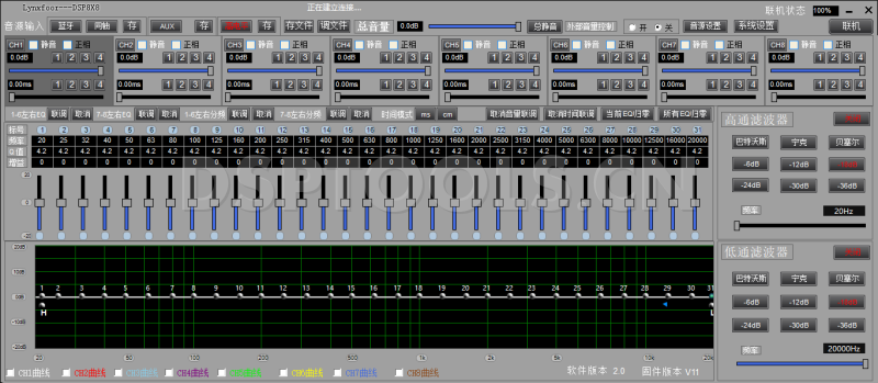力库Lynxfoor808的专用电脑DSP调音软件