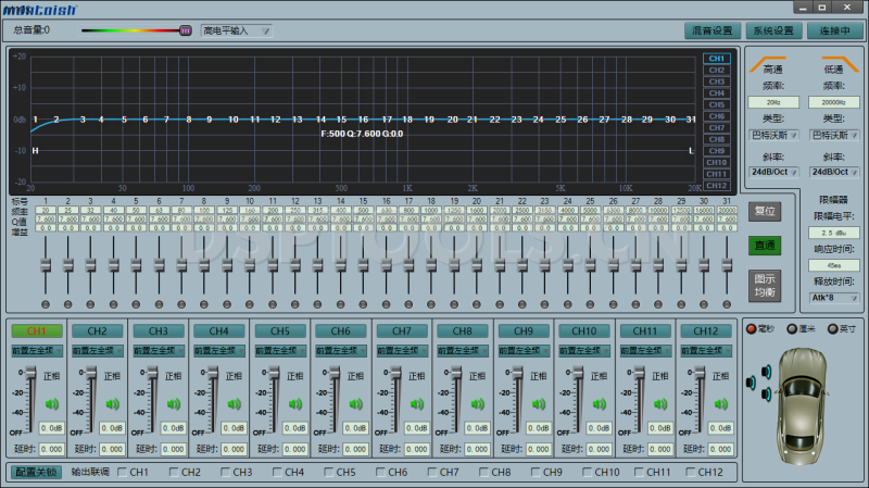 麦特仕Mdntoish M10S的专用电脑DSP调音软件