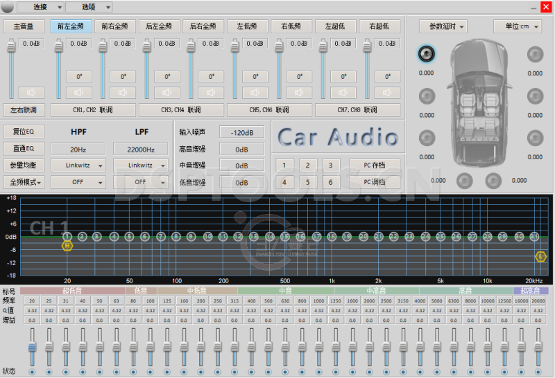 德国原声音DGYSY GY-X8的专用电脑DSP调音软件