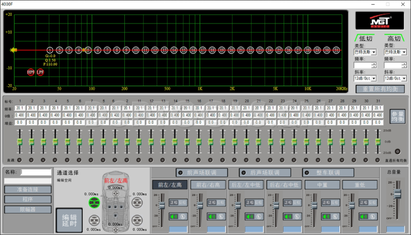 MGT AUDIO DSP-4030F的专用电脑DSP调音软件