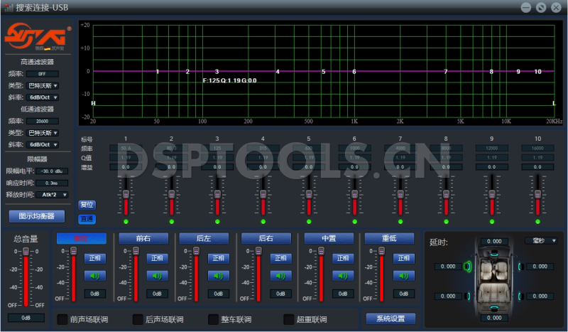 德国原声音DGYSY GY406的专用电脑DSP调音软件