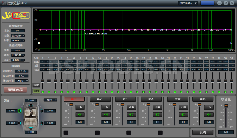 MAC AUDIO DM-TX6.UB的专用电脑DSP调音软件