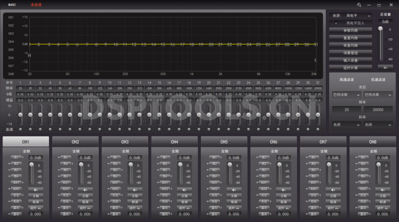 Mansen Haydn M480的专用电脑DSP调音软件