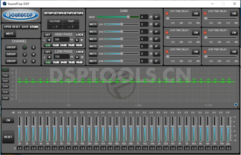 声特SoundTop DSP PRO 500.4的专用电脑DSP调音软件