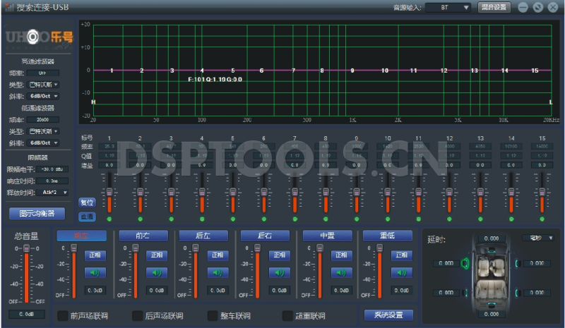 乐号UHOO H2的专用电脑DSP调音软件