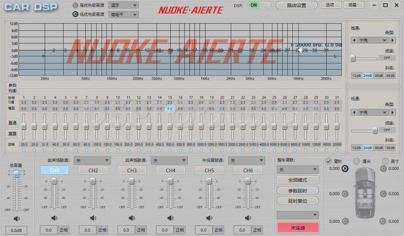 诺克艾尔特NUOKE•AIERTE NKET8X的专用电脑DSP调音软件