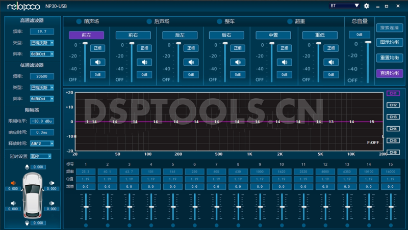 尼诺帕克Nellopaco NP30的专用电脑DSP调音软件