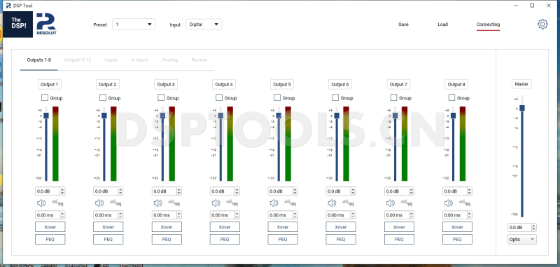 艾路特RESOLUT X8的专用电脑DSP调音软件