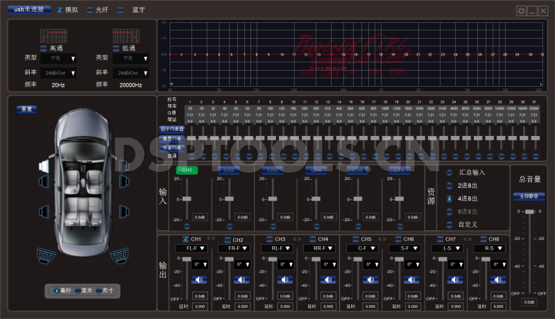 火凤凰PHOENIX FIRE DSP的专用电脑DSP调音软件