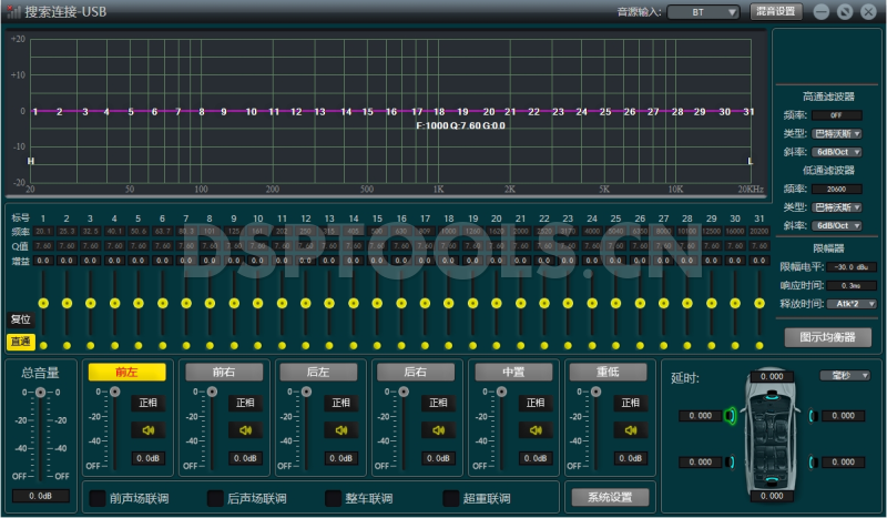 Rsdisp F6的专用电脑DSP调音软件