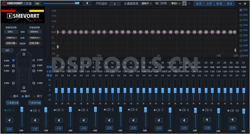 思麦SMEVORRT DSP-01的专用电脑DSP调音软件