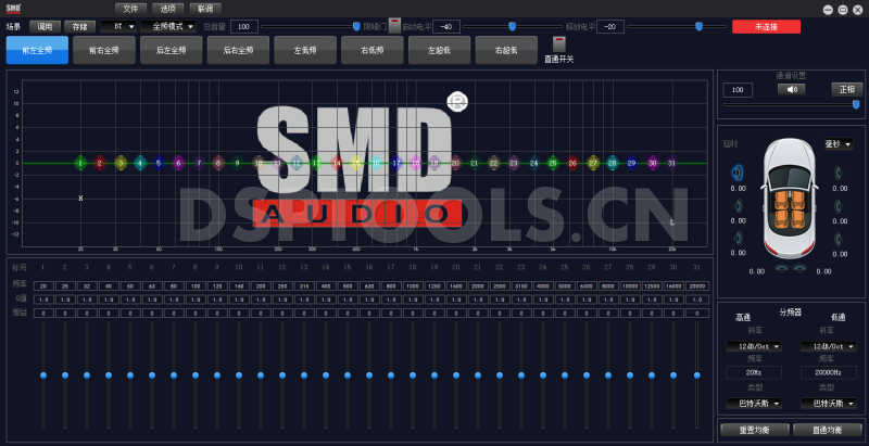 圣马丁SMD DSP-318的专用电脑DSP调音软件