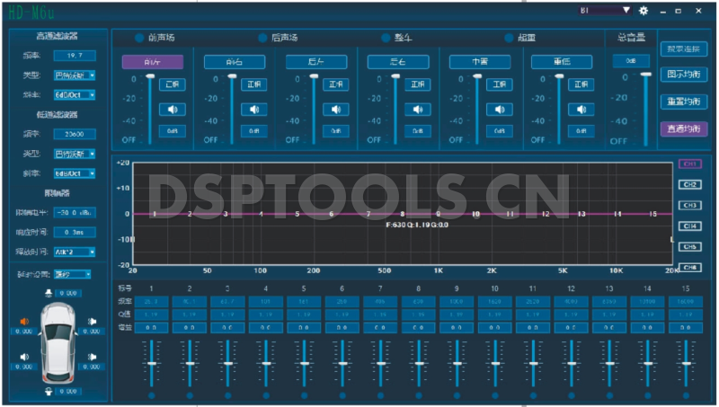 思普ZePro HD-M6u的专用电脑DSP调音软件