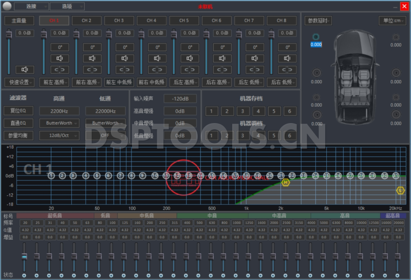 TPR DSP 10的专用电脑DSP调音软件