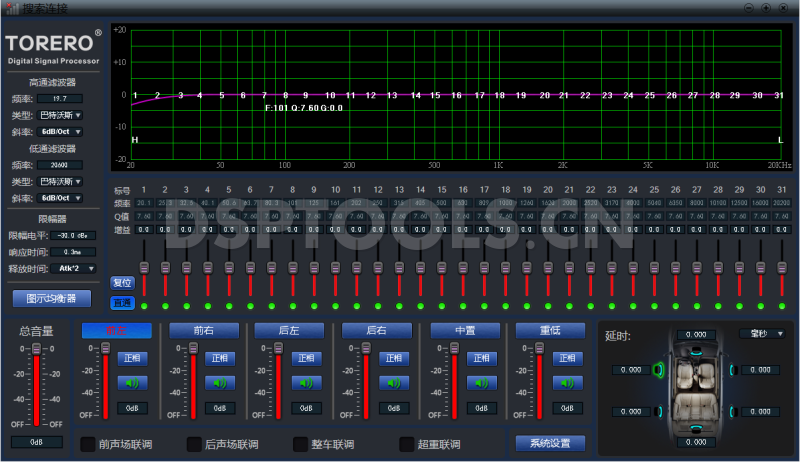 斗牛士TORERO DX8的专用电脑DSP调音软件