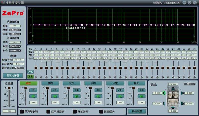 思普ZePro A13的专用电脑DSP调音软件