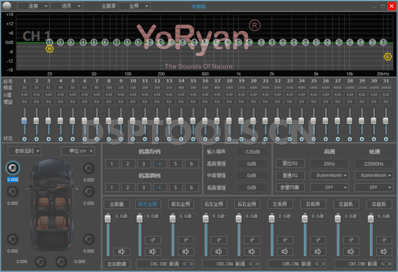 优源YoRyan Y-480的专用电脑DSP调音软件